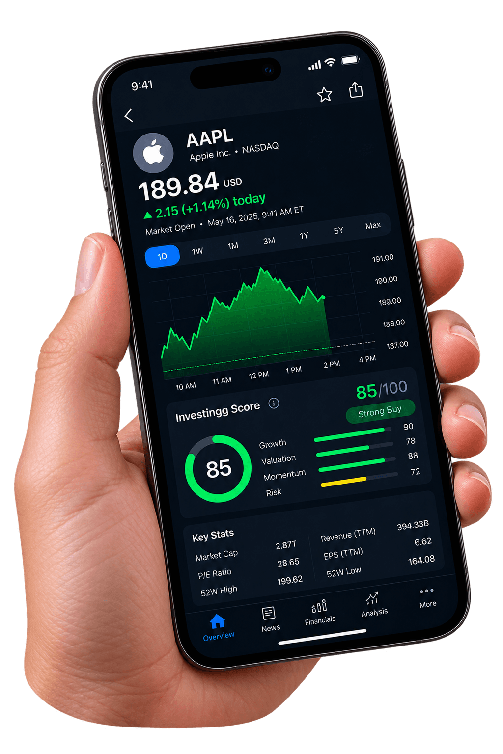AI-powered equity research assistant screenshot 1